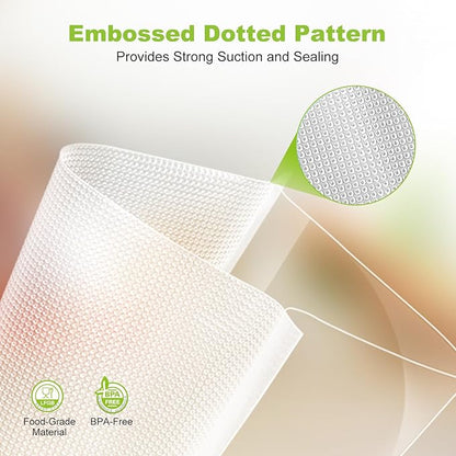 [2025 New] Bonsenkitchen 11” x 150’ Vacuum Sealer Bags Rolls with Cutter for Food Storage, Commercial Grade, BPA Free, Great for Meal Prep and Sous Vide Cooking