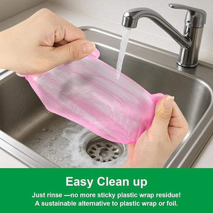 Silicone Stretch Lids – 6 Pack Reusable Food Covers, Flexible Silicone