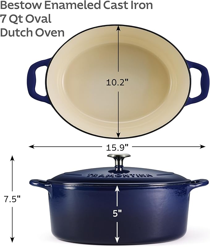 Tramontina Bestow Enameled Cast Iron Oval Dutch Oven Pot