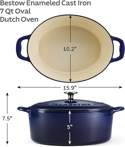 Tramontina Bestow Enameled Cast Iron Oval Dutch Oven Pot
