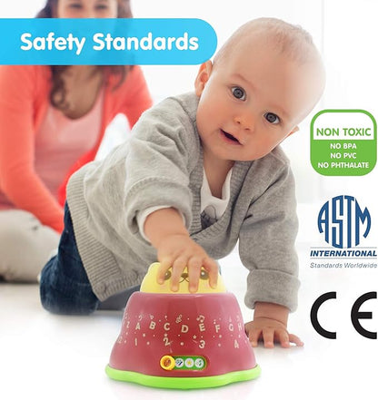 BEST LEARNING Whack and Learn Mole - Educational Interactive Light-Up Toy for Infants Babies Toddlers for 6 Month and up - First Baby Boy or Baby Girl Birthday Gift