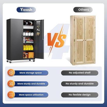 Yizosh Metal Garage Storage Cabinet