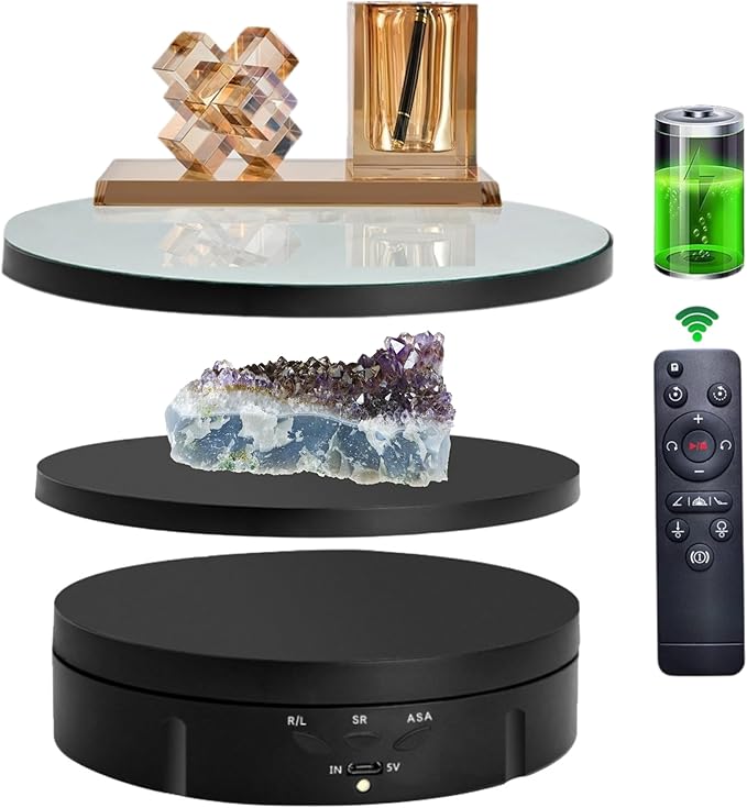 JAYEGT 3 in 1 Motorized Rotating Display Stand