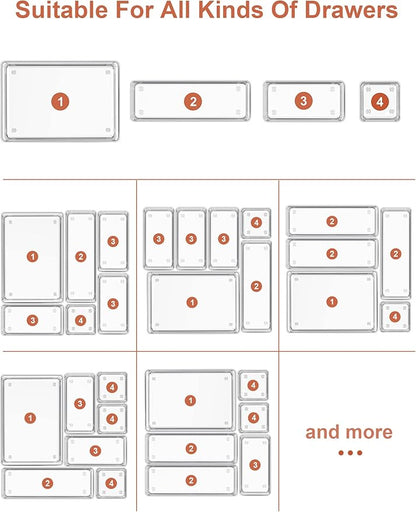 SMARTAKE 29-Piece Drawer Organizer