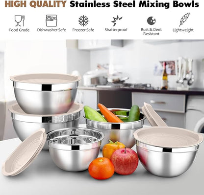 E-far Stainless Steel Mixing Bowls