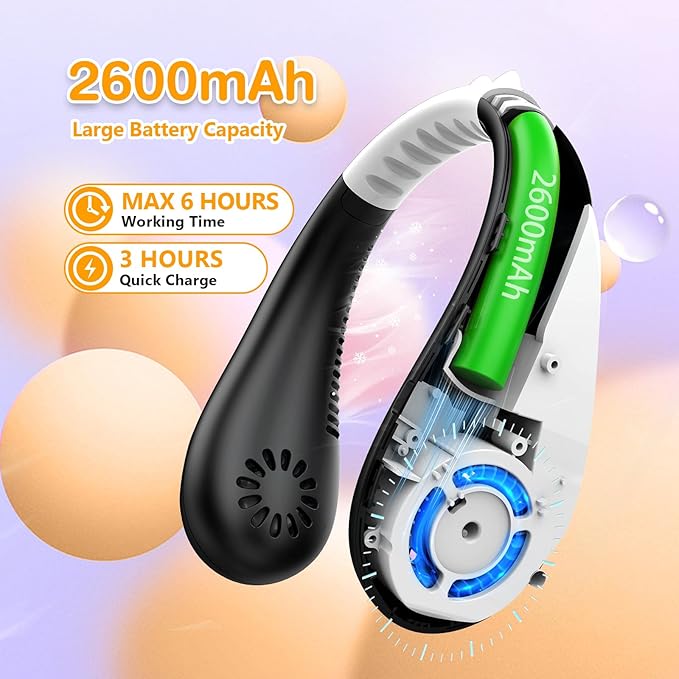 Kids Neck Fan, Portable Bladeless Fans
