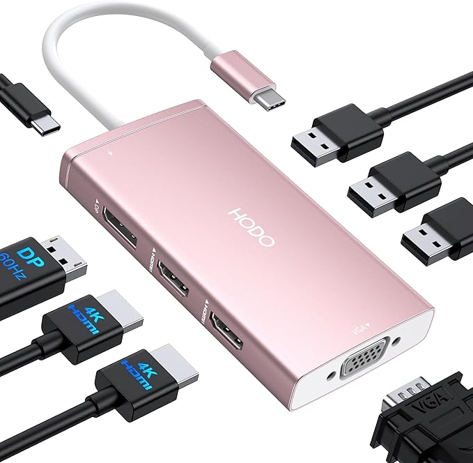 USB C Docking Station Dual Monitor Adapter