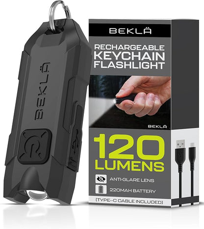 Rechargeable Keychain Flashlight, 120 Lumen Mini Flashlight, EDC Keychain Light, Flashlight Keychain, Small Flashlights.