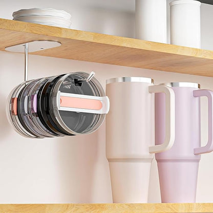 4 Pack Tumbler Lid Organizer, Space Saving Cup Lid Organizer