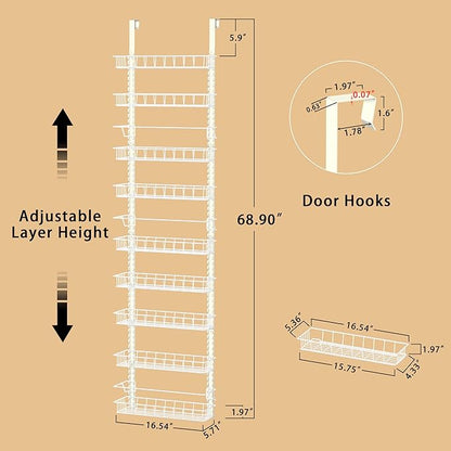 Churboro Over the Door Pantry Organizer Rack