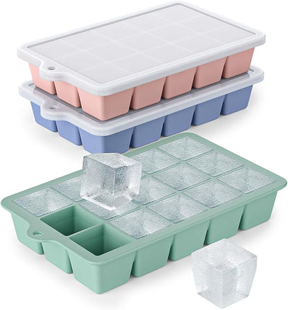 Silicone Ice Cube Tray 3 Pack