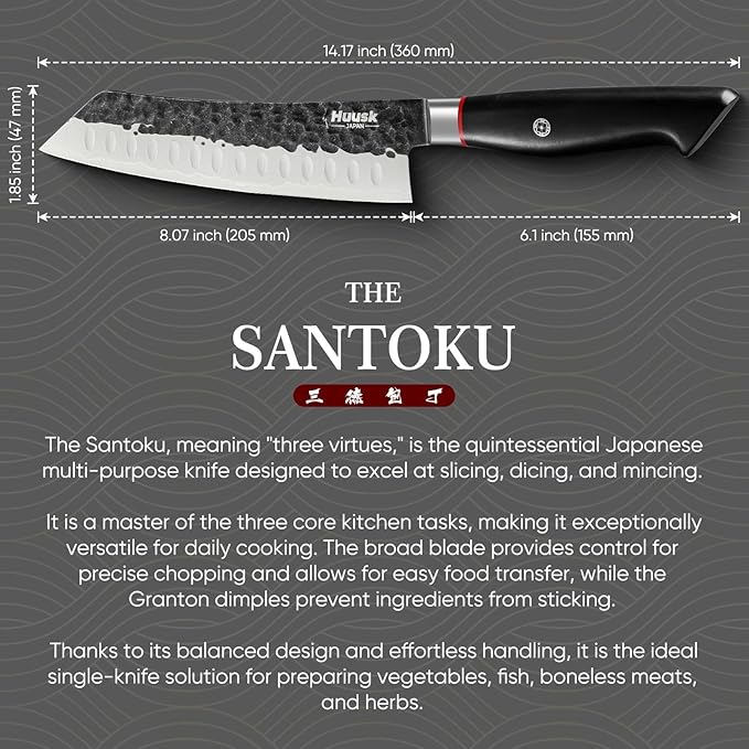 Huusk Santoku Japanese Chef Knife