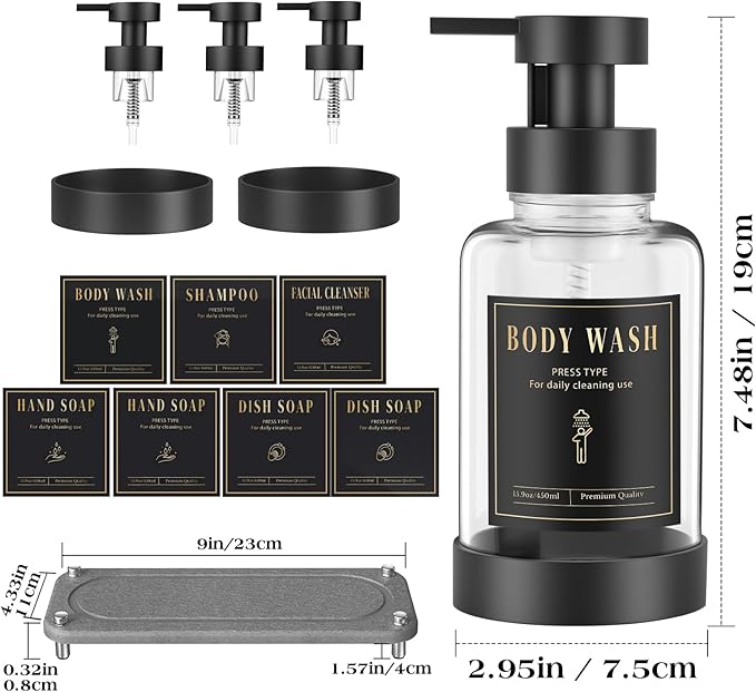 Luxspire Foaming Soap Dispenser, Non-Slip Hand Soap Dispenser