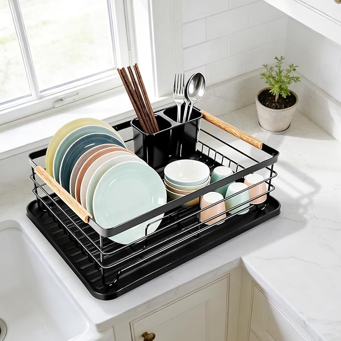 Dish Racks for Kitchen Counter, Thickened Metal Dish Drying Rack