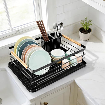 Dish Racks for Kitchen Counter, Thickened Metal Dish Drying Rack
