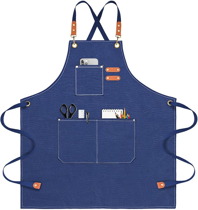 OUNLEN Chef Apron for Men Women Canvas Aprons