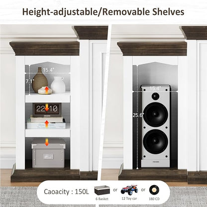 Naice 80" Electric Fireplace