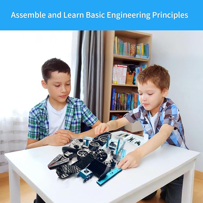 VANLINNY Robotic Arm Kit, Robot Kit for Kids Age 8+,STEM Building Toys 4-DOF Electronic Programming DIY Robots for Boys and Girls, Educational Science Projects,Cool Xmas Birthday Gifts for Kids.
