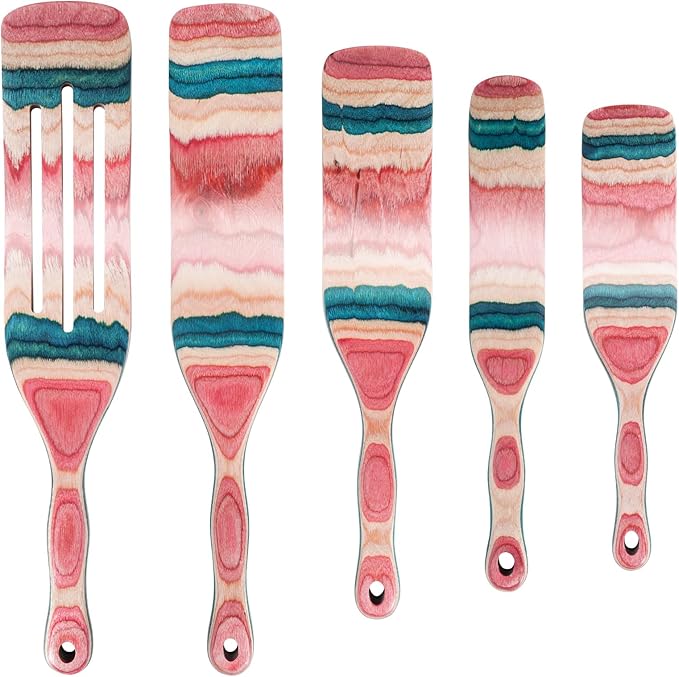 MYRAINBOW A5-3 Spurtle Set, Wooden Utensils