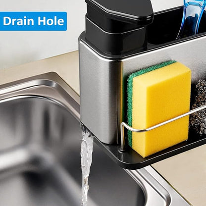 RedCall Soap Dispenser for Kitchen Sink, 3-in-1 Sponge Holder for Kitchen Sink