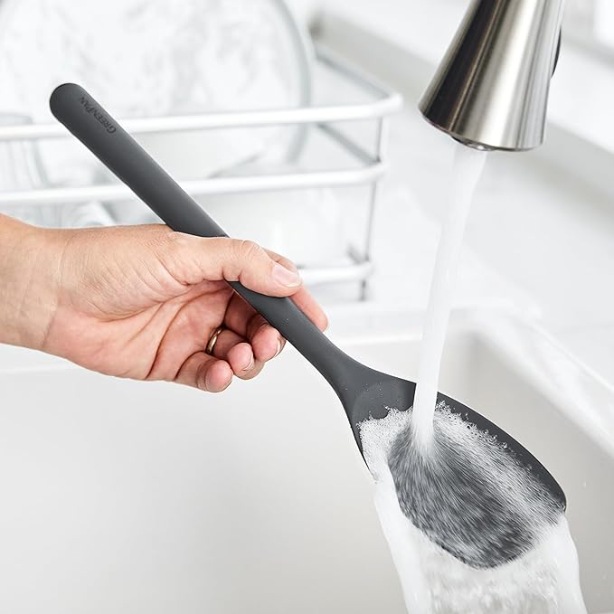 GreenPan Silicone Sauté Spoon, Mixing Stirring Serving, Cooking Kitchen Utensil