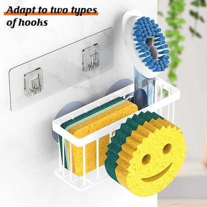 MURLONG Sponge Holder Smiley Face, Sink Caddy, Kitchen Organizer