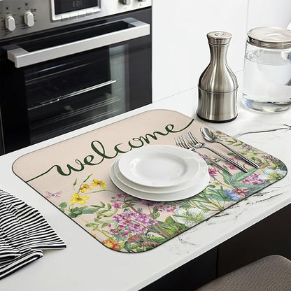 Dish Drying Mat Drainer Pads