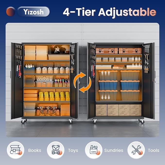 Yizosh Metal Garage Storage Cabinet