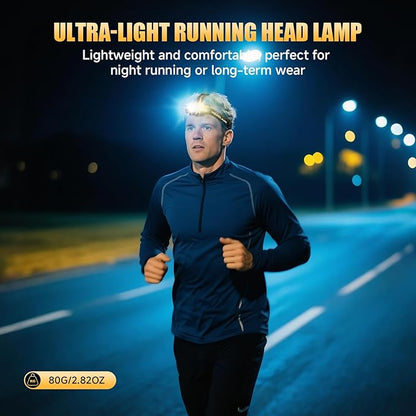 Rechargeable LED Headlamp 3 Pack, High Lumen Super Bright Head Lamp with Red Light, Motion Sensor, 5 Modes, 90° Adjustable, Waterproof Lightweight Headlamps for Adult Running, Camping, Hiking
