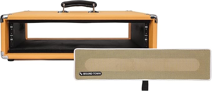 Sound Town Vintage 2U Amp Rack Case, 12.5" Depth