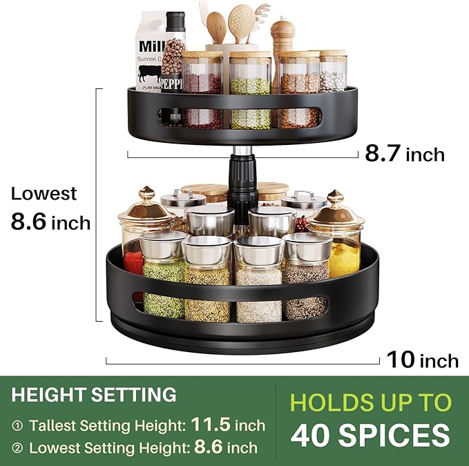 Lazy Susan Organizer Spice Rack
