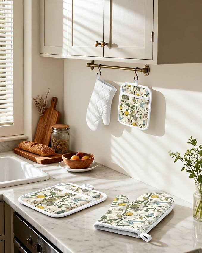 Miss Adola Cotton Oven Mitts and Pot Holders Sets