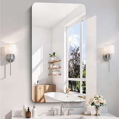 CILIBER Frameless Wall Mirror, HD Shatterproof Vanity Mirror