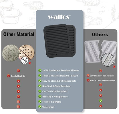 Walfos Silicone Trivets for Hot Pots and Pans