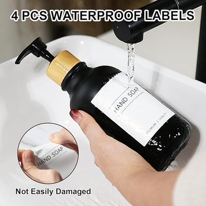 KASUNTING Hand and Dish Soap Dispenser Set, Plastic Kitchen Soap Dispenser Set
