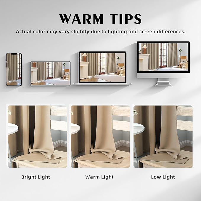 100% Blackout Curtains 63 Inch Length