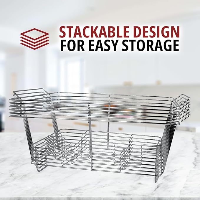 COMFICOVE 6 Pack Chafing Wire Rack Buffet Stand Chrome Frame