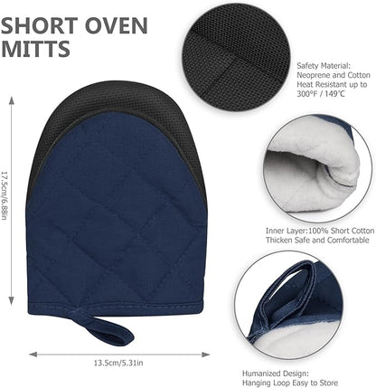 1 Pair Short Oven Mitts