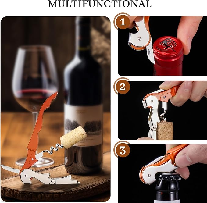 HYZ 2-Pack Wine Opener Waiter Corkscrew, Professional Wine Key