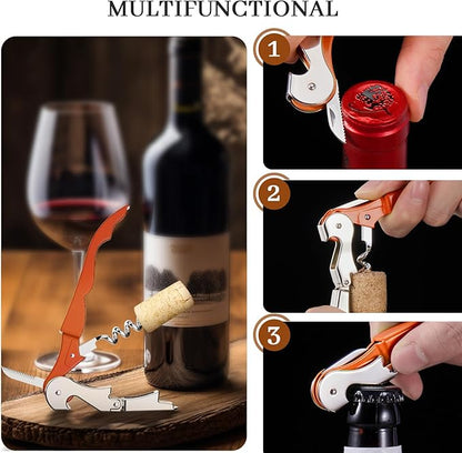 HYZ 2-Pack Wine Opener Waiter Corkscrew, Professional Wine Key
