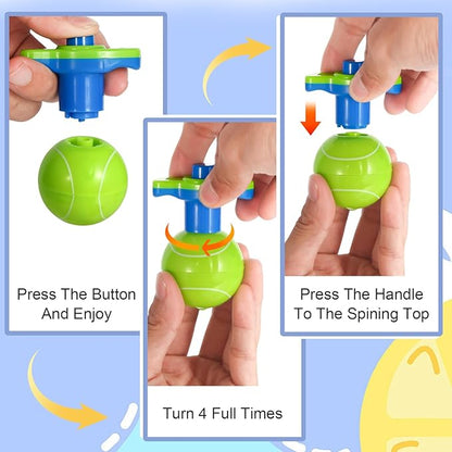 10Pack LED Light Up Spinner Tops Launcher with Gyroscope Motion Colorful Flashing Toys Novelty Bulk Goodie Bag Fillers Gifts Stuffers for Birthday Party Favors