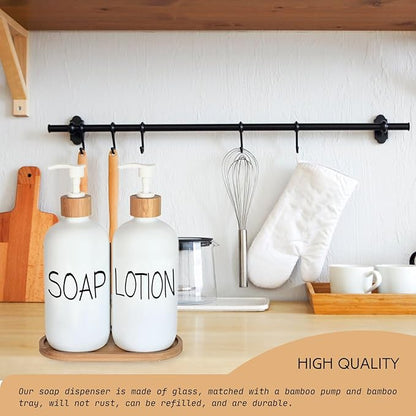White Soap Dispenser Bathroom Set, Set