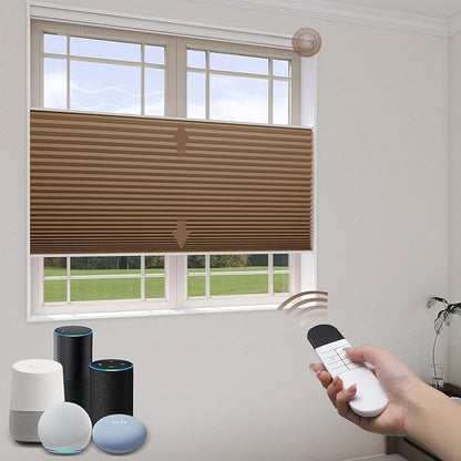 LEXEN Smart Top Down Bottom Up Honeycomb Shades WiFi Enabled Motorized Cellular