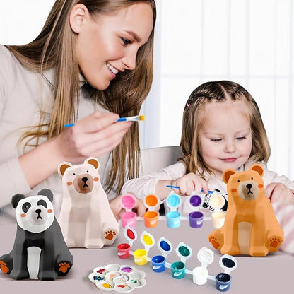 Goodyking Paint Your Own Bear Lamp Kit, DIY Geometric Bear Night Light, Arts & Crafts for Kids Ages 8-12, Painting Kit for Girls Boys Age 4 5 6 7 8+, Art Supplies Creative Gift for Birthday, Party