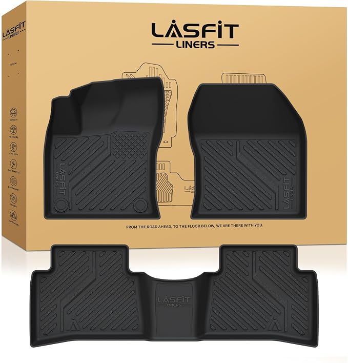 LASFIT Floor Mats for Toyota Prius 2016-2022 & Prius Prime 2017-2022, All Weather TPE Custom Fit Easy Clean Durable No-Curling Floor Liners for Prius 2016 2017 2018 2019 2020 2021 2022 Car Mats