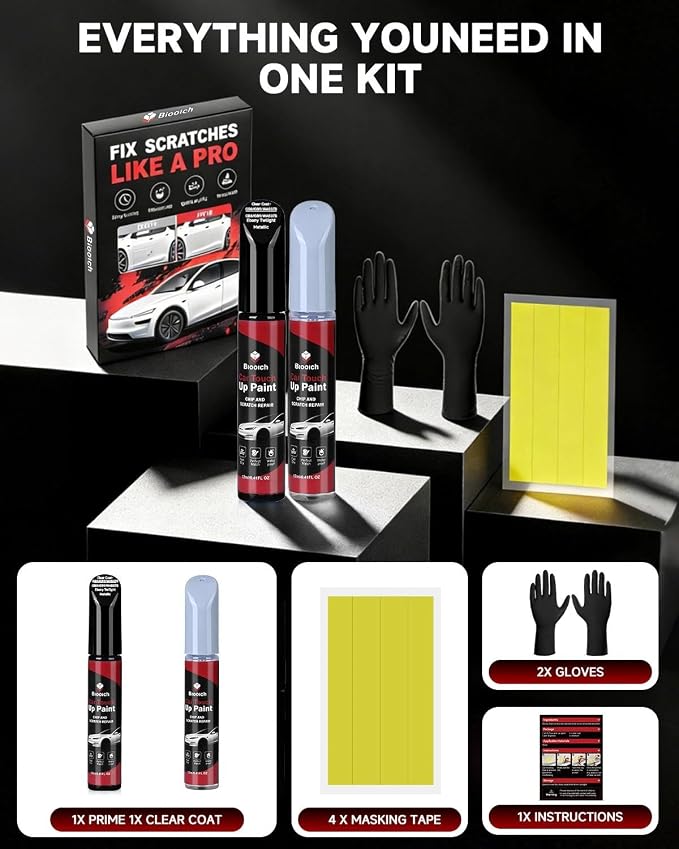 Ebony Twilight Metallic GB8/GB9/WA507B for Buick Touch Up Paint Kit[2K Clear Coat Included],Exact Color Match Touch Up Paint for Chip and Scratch