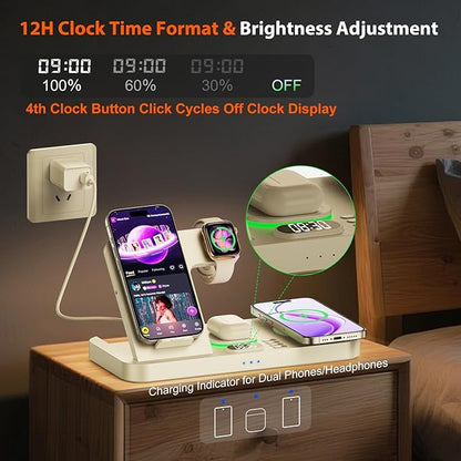 Dual Phone Magnetic Wireless Charging Station