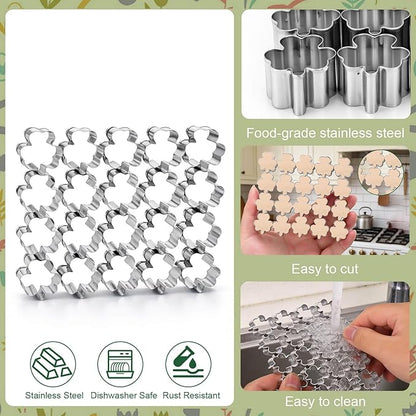 AIERSA Mini Shamrock Cookie Cutter, St Patricks Day Cookie Cutters, 1 Inch Tiny