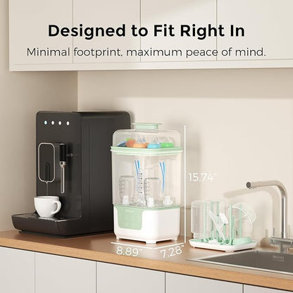 Momcozy Bottle Sterilizer and Dryer, Modular Nesting Space Saving Design