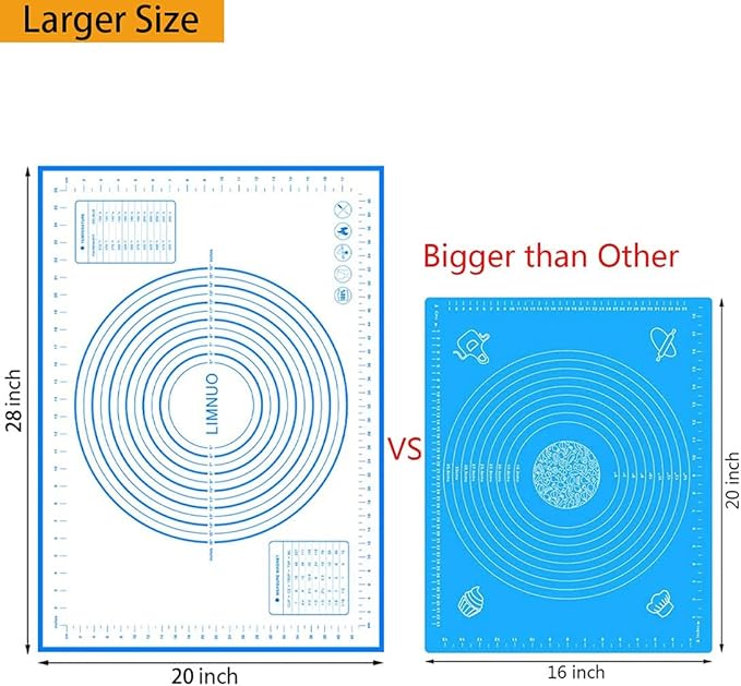 Silicone Baking Mat，Non Stick Rolling Dough